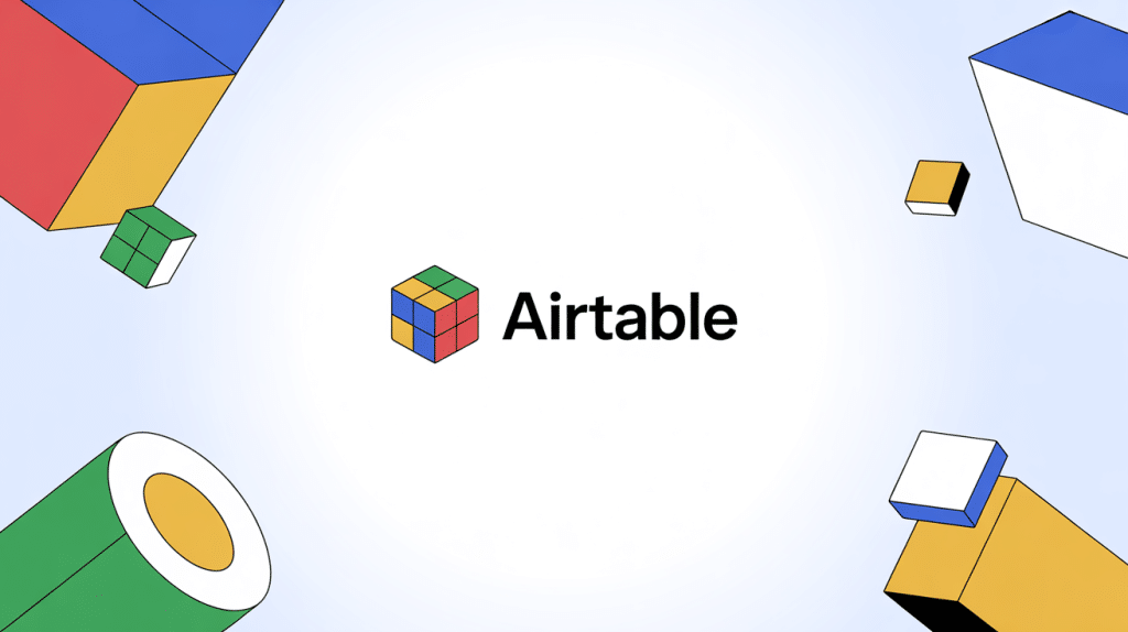 illustration du airtable logo sur fond blanc