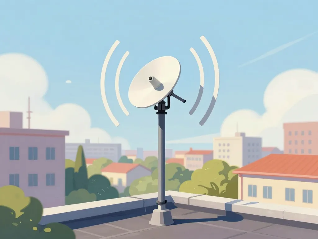 antenne omnidirectionnelle sur toit installation couverture réseau