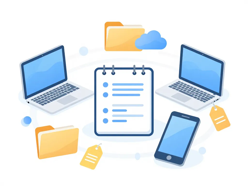 diagramme fonctionnalités block note en ligne synchronisation organisation
