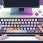 Illustration clavier personnalisé avec RGB switches et keycaps