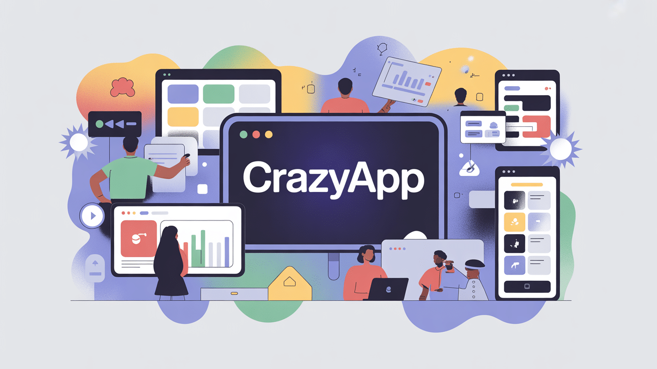 crazyapp illustration outil numérique moderne
