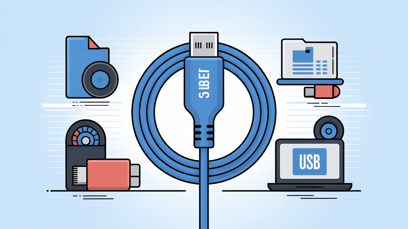 illustration cable 3.0 usb connectique rapide fiable