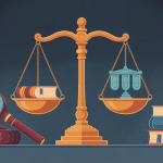 Illustration la crimes balance de justice et symboles loi