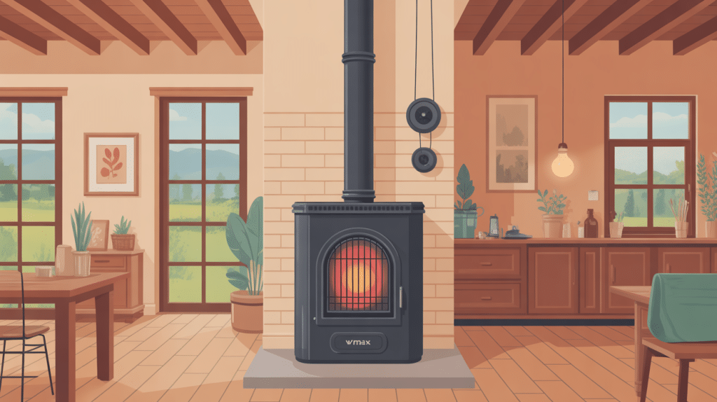 Illustration centrale du système de chauffage Monthracite Vmax