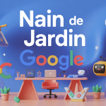 illustration nain de jardin google style 3d technologie