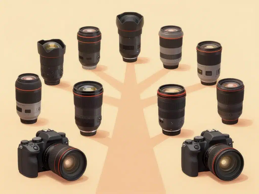 Illustration symbolique du choix d'objectifs pour Fuji selon le budget