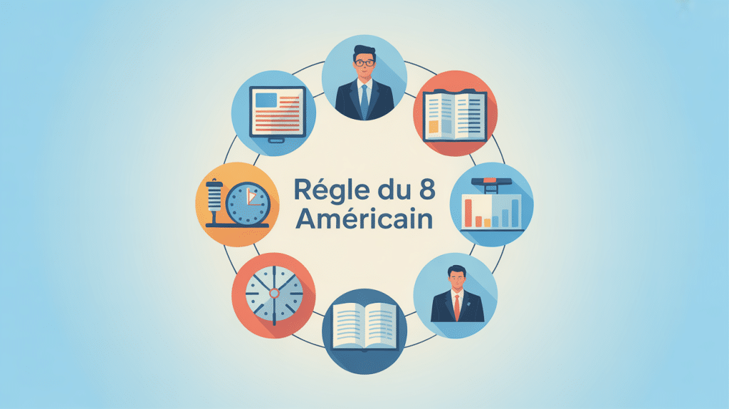 regle du 8 americain illustration cercle organisation