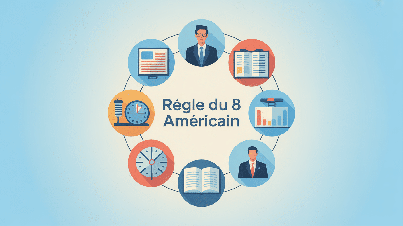 regle du 8 americain illustration cercle organisation