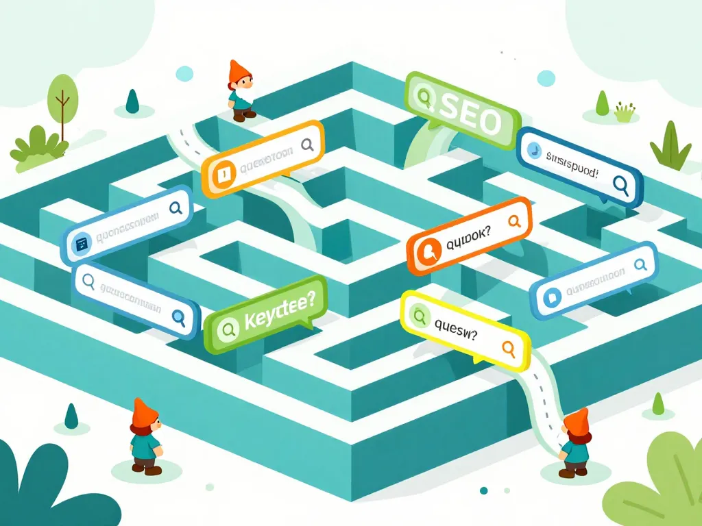 metaphore seo nain de jardin google dans labyrinthe digital