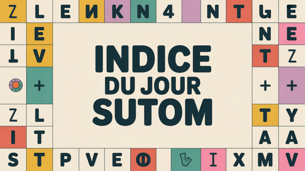 sutom indice du jour image colorée jeu lettres