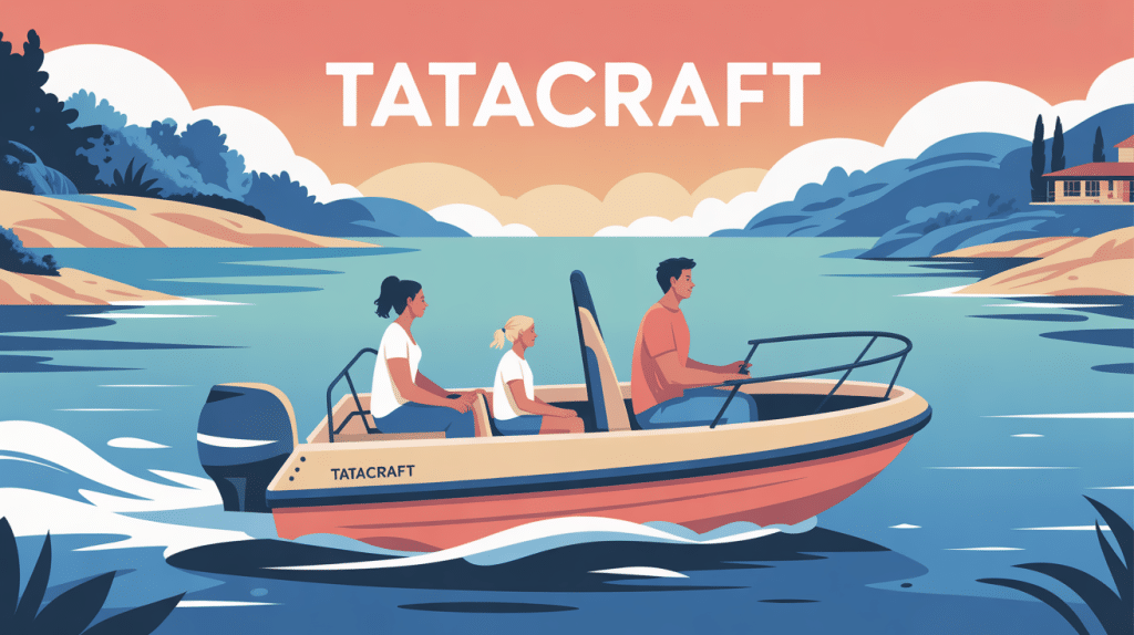 Tatacraft embarcation familiale près de la côte