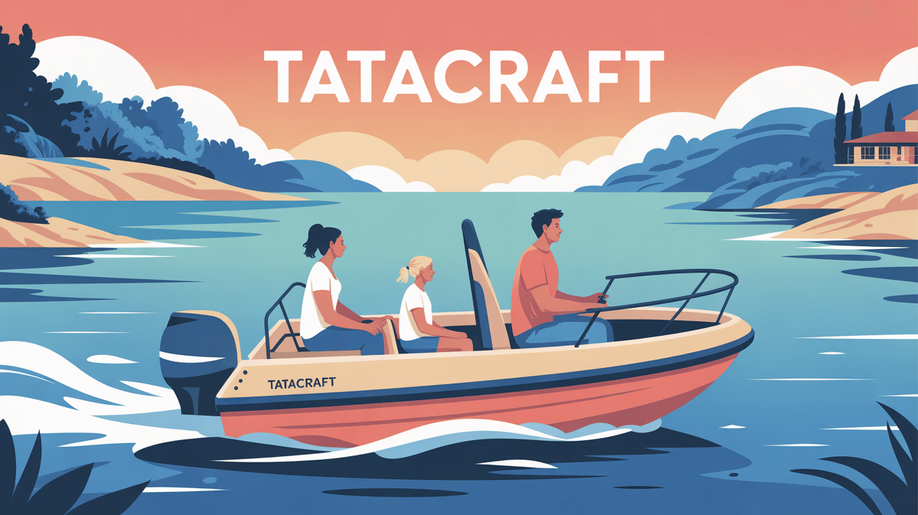 Tatacraft embarcation familiale près de la côte