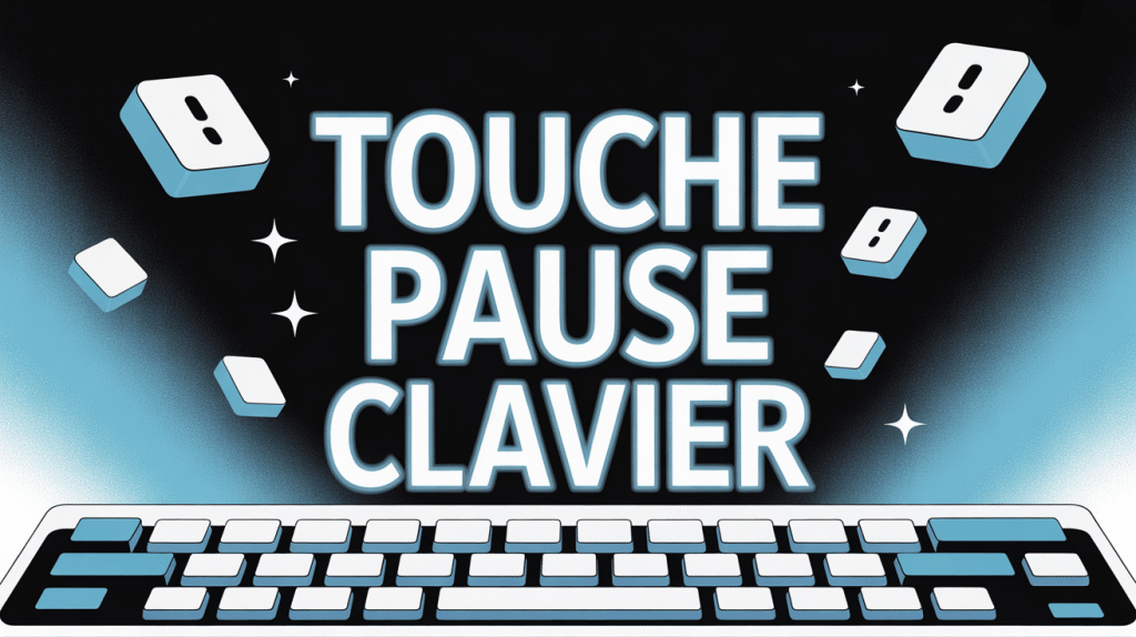 Illustration stylisée touche pause du clavier