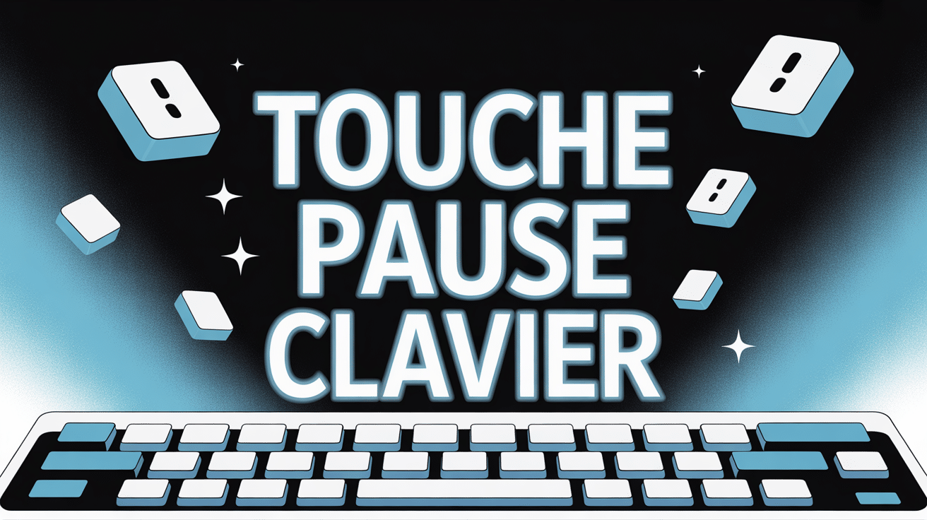 Illustration stylisée touche pause du clavier