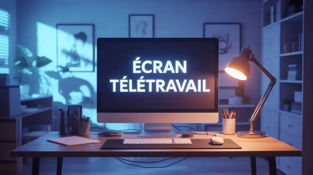 ecran teletravail grande taille ergonomique