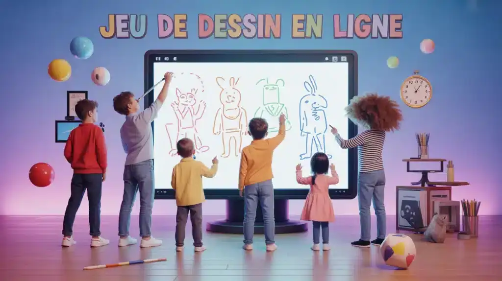 jeu de dessin en ligne adultes enfants écran