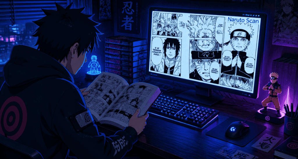 naruto scan fan lit manga sur écran haute définition