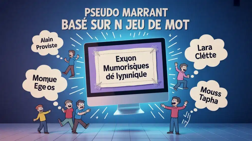 pseudo marrant jeu de mot sur image colorée