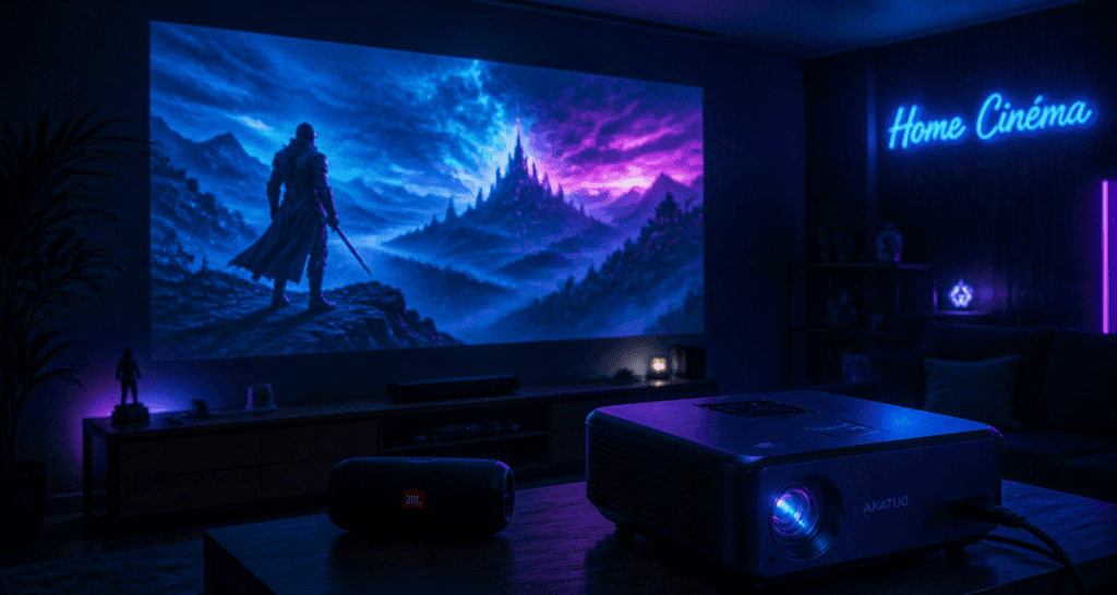 akatuo vidéoprojecteur image salon