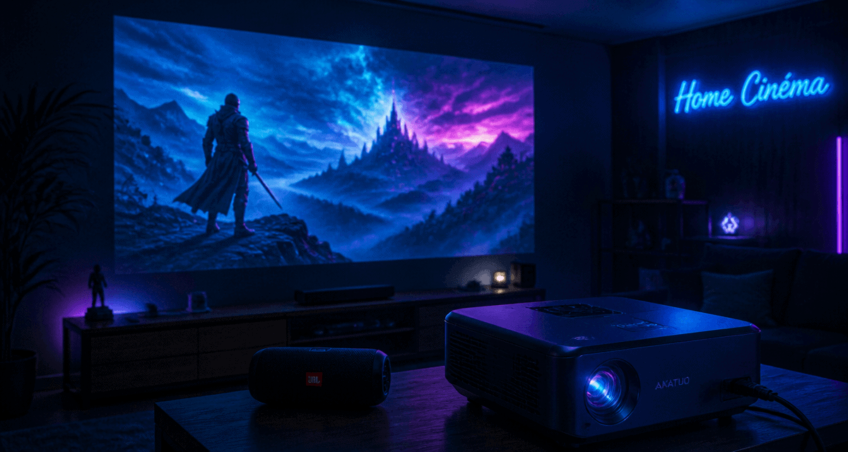 akatuo vidéoprojecteur image salon
