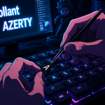 autocollant clavier azerty sur clavier lumineux