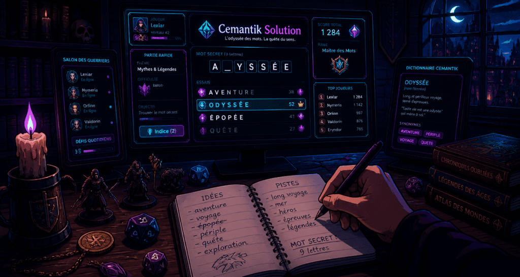 cemantik solution interface jeu bureau gamer
