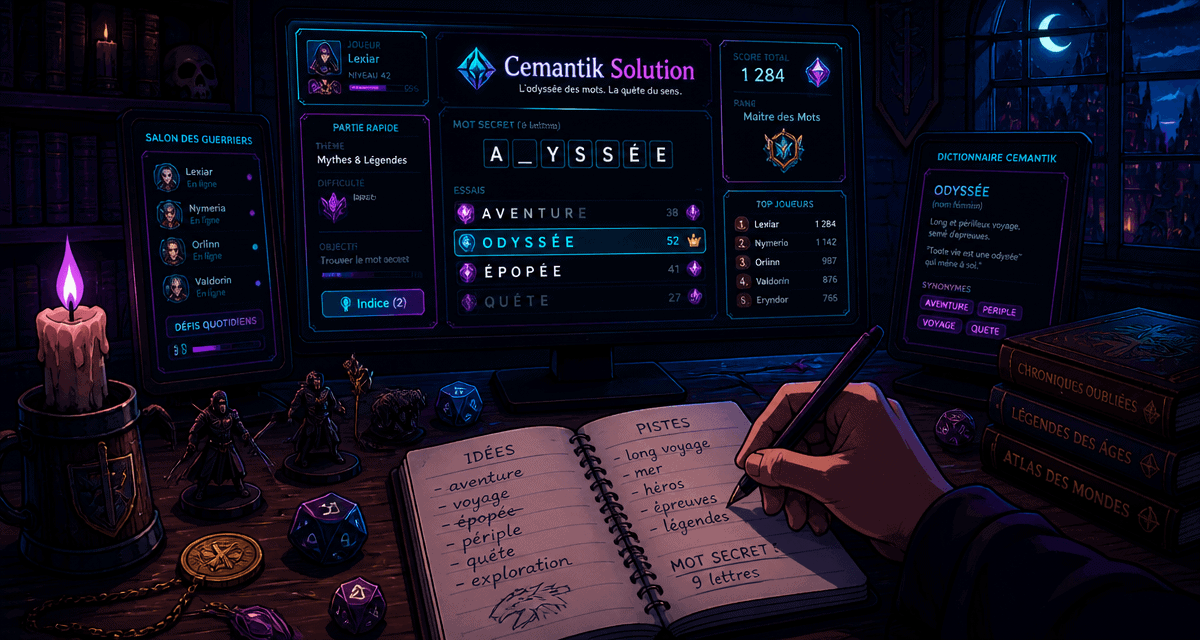 cemantik solution interface jeu bureau gamer