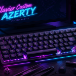 clavier custom azerty mécanique 75% avec LED
