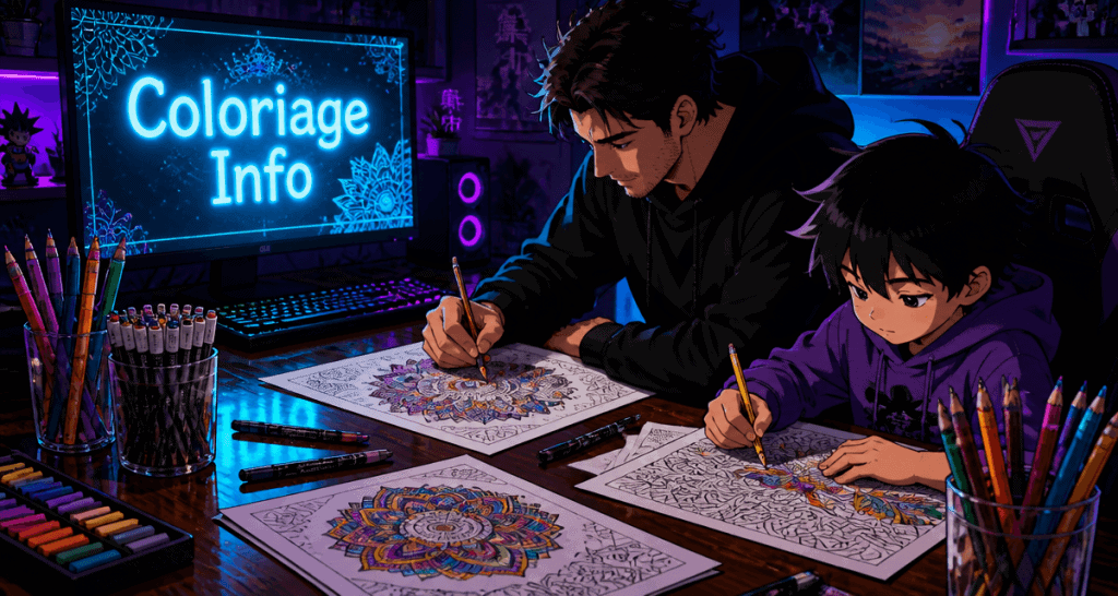 Coloriage Info adulte enfant mandalas ordinateur