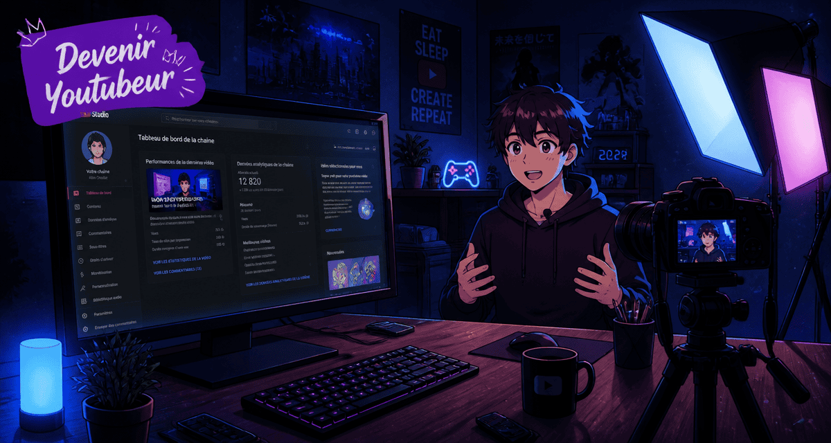 comment devenir youtubeur chambre studio gaming