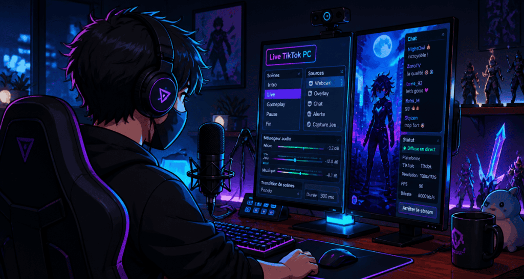 comment faire un live tiktok avec obs sur pc
