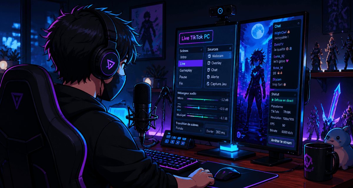 comment faire un live tiktok avec obs sur pc