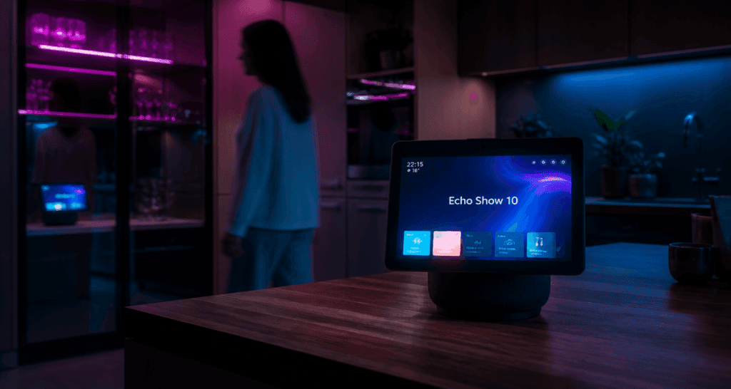 echo show 10 écran rotatif cuisine