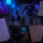 jdr donjon et dragon table jeu vue plongeante