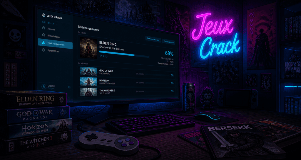 jeux crack interface téléchargement gamer