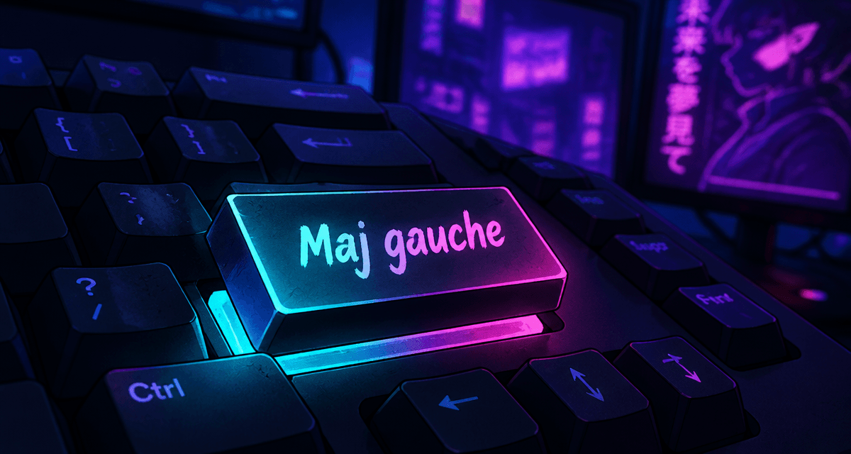 left shift clavier touche mise en valeur
