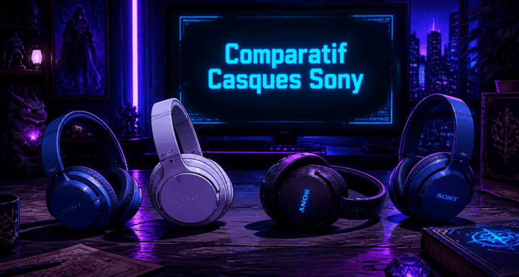 meilleur casque sony sur table salon moderne