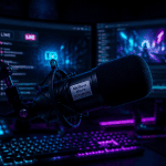 meilleur micro streaming sur bras articulé devant clavier gaming