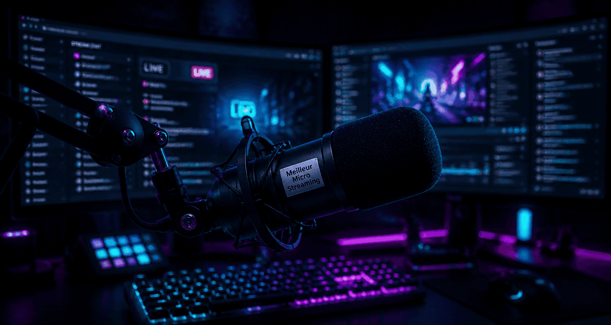 meilleur micro streaming sur bras articulé devant clavier gaming