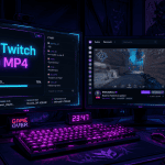 mp4 twitch clip sur écran gaming