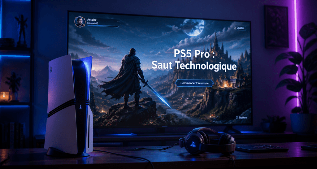 ps5 pro vs ps5 comparatif console image ambiance salon