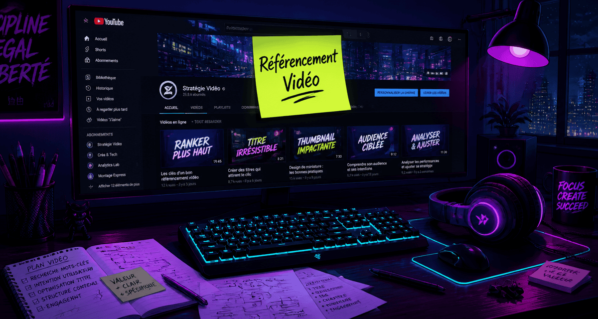 référencement vidéo interface YouTube gaming