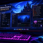 résolution ecran sur moniteur gaming ambiance nocturne