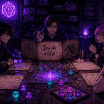 groupe autour d’une table en soirée jeux de rôle
