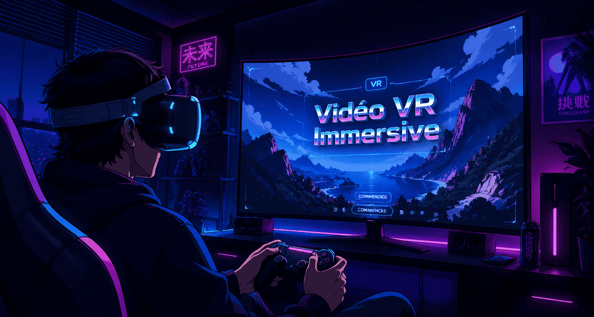 joueur video en vr casque fauteuil gaming