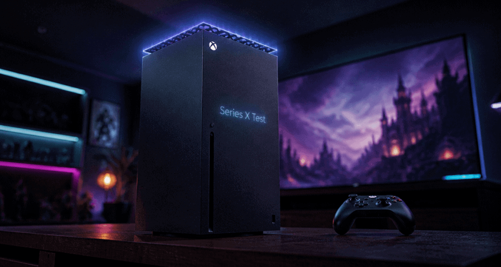 xbox series x test image salon moderne