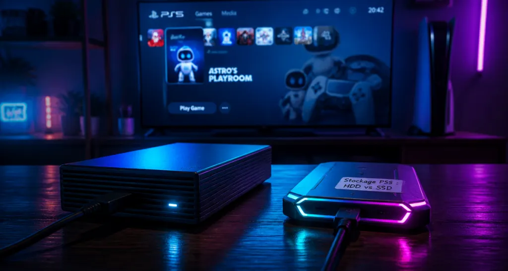 disque dur externe ps5 prix hdd ssd sur table