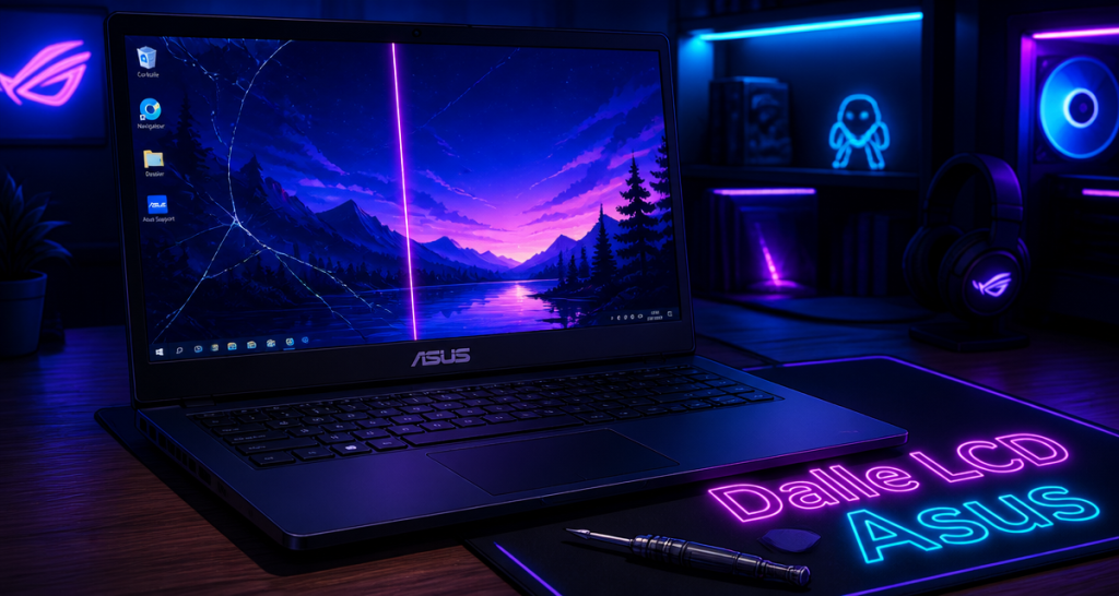 ecran pour portable asus fissuré avec outils