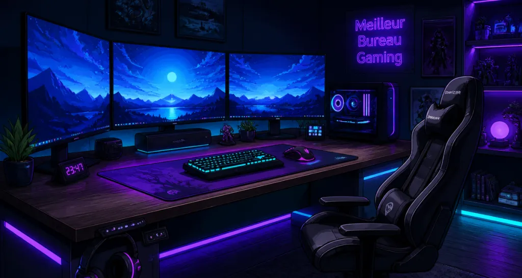 meilleur bureau gaming setup haut de gamme