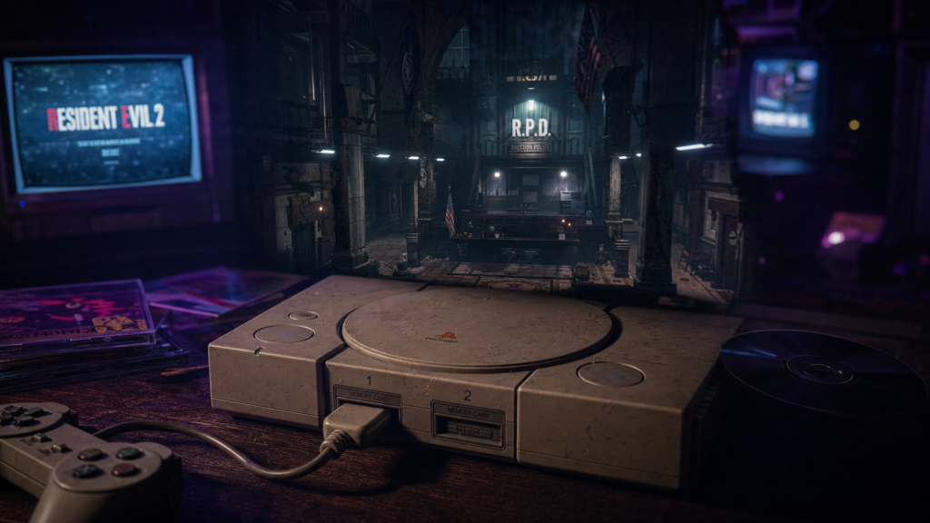 Meilleurs jeux PlayStation 1 : PS1 et Resident Evil 2 sur écran CRT